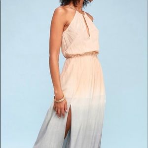 LuLus Sweet Sunset Blush Pink Dip-Dye Maxi